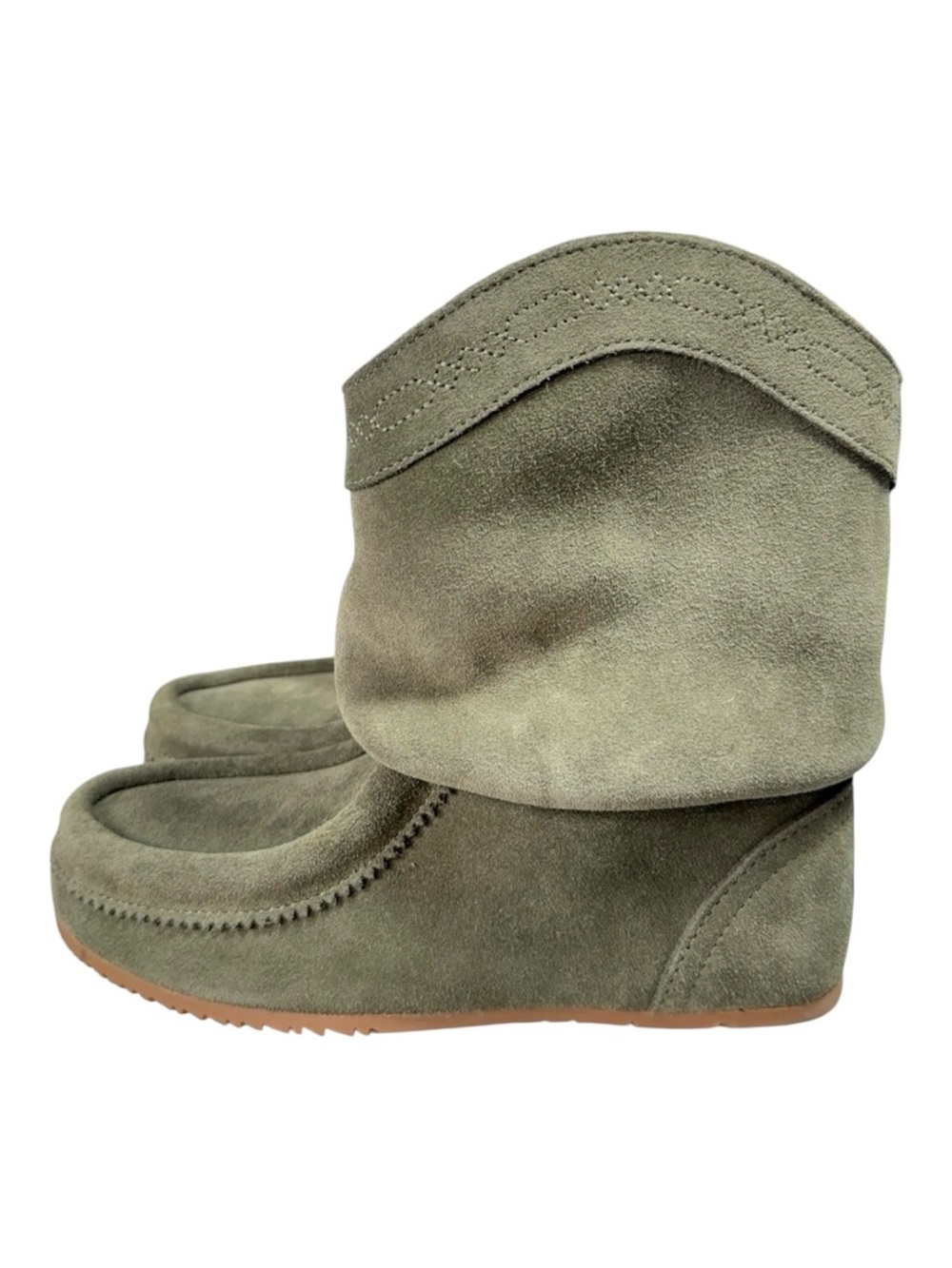 Manitobah Jeddito Olive Green Suede Leather Mid Boots NWT